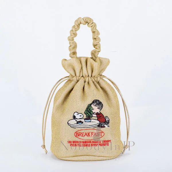 PEANUTS史努比閃亮繡線水桶提包