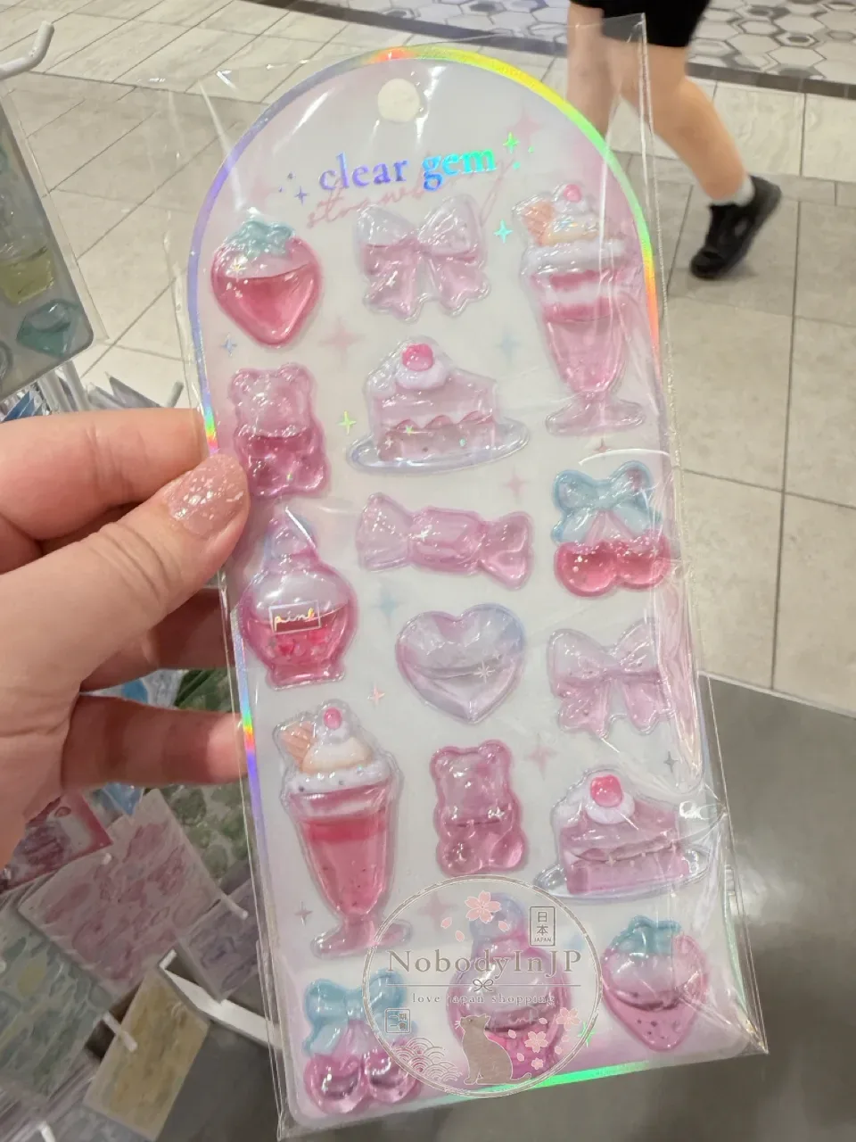 果凍感立體流沙貼紙