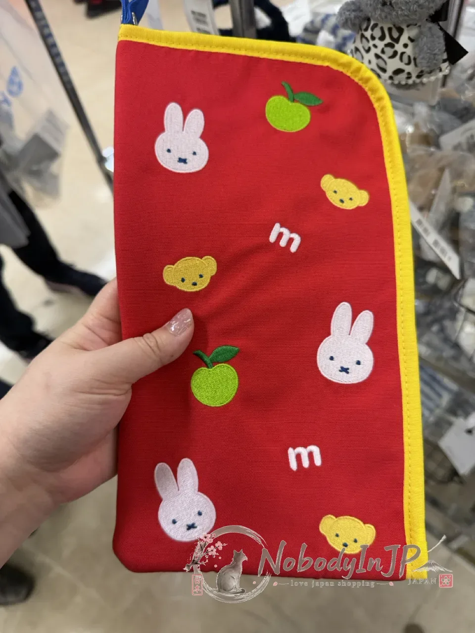 Miffy米菲兔期間限定展MIIA聯名刺繡L型收納袋
