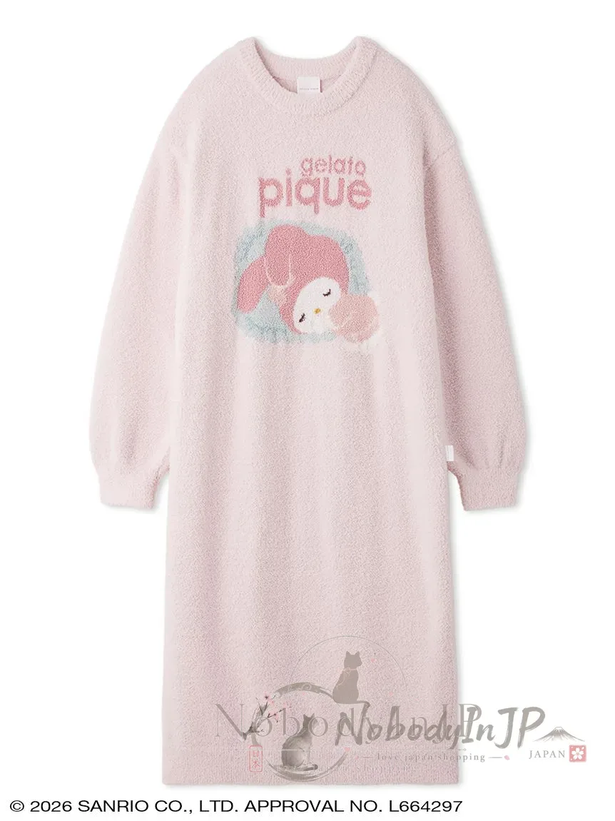 Sanrio houses x gelato pique聯名棉花糖長袖連身裙