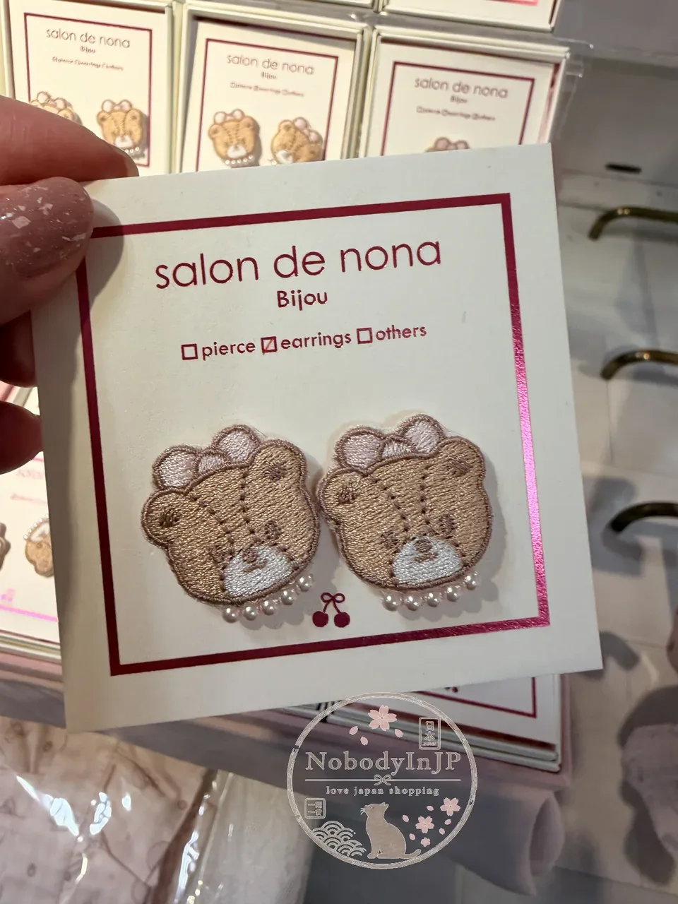 Sanrio伊勢丹期間限定展刺繡耳環