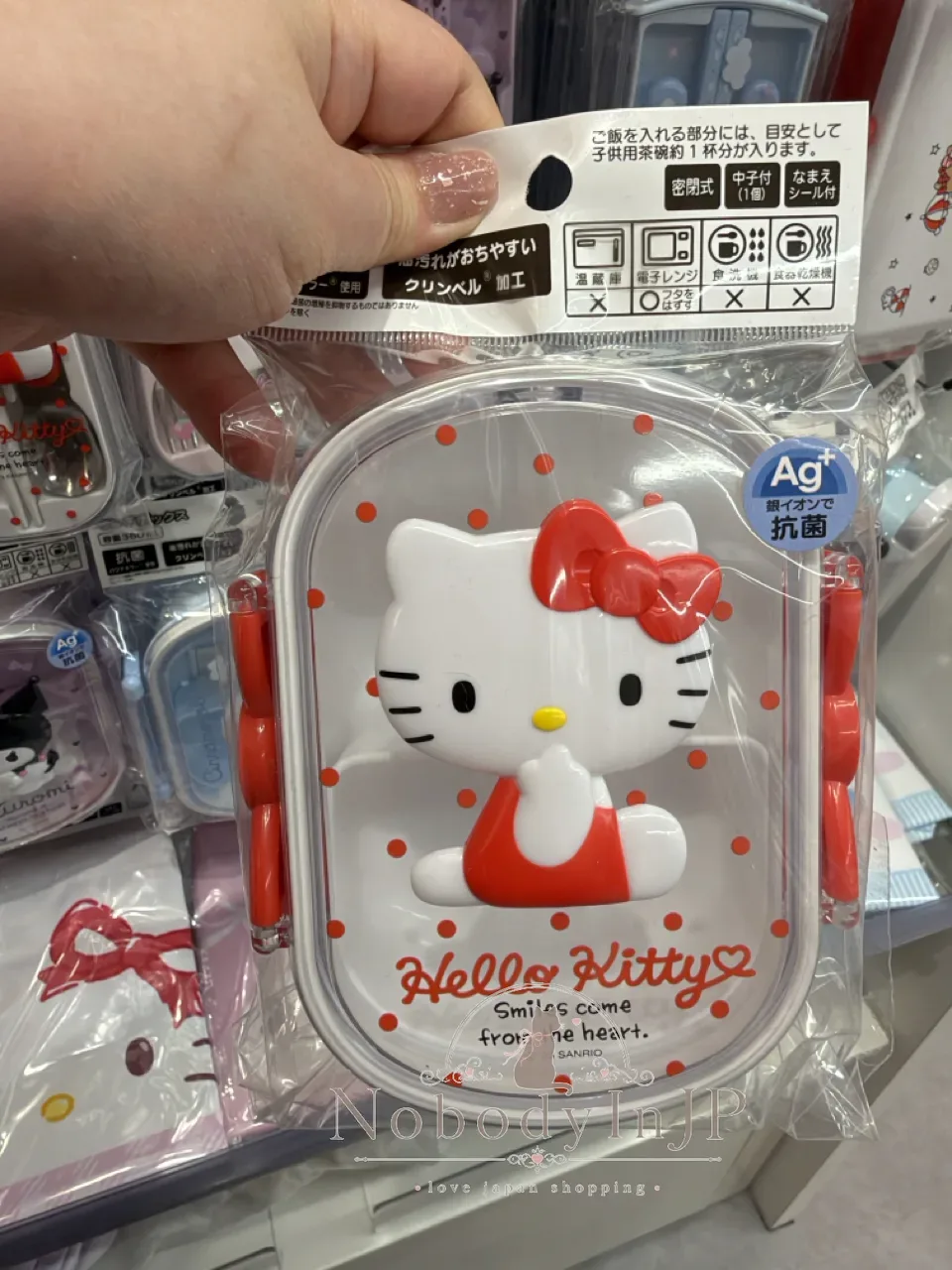 Sanrio日本製抗菌浮雕可微波便當盒