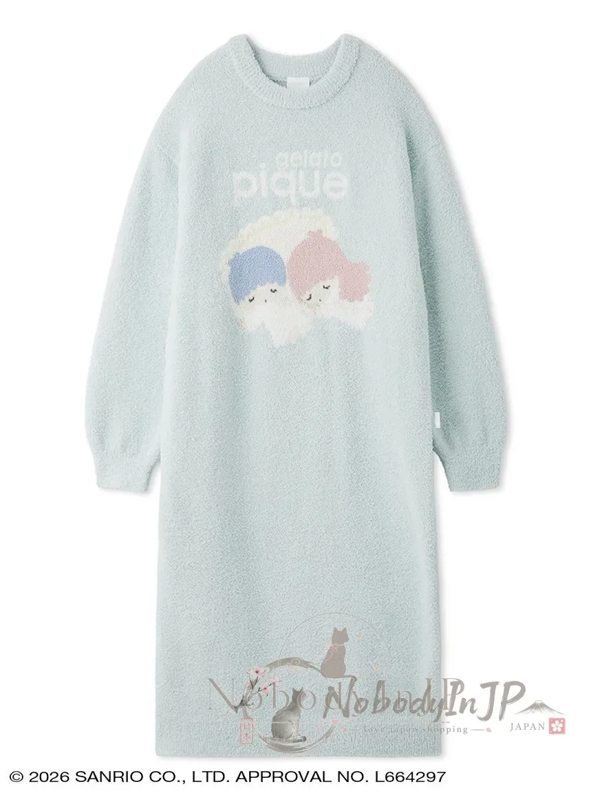 Sanrio houses x gelato pique聯名棉花糖長袖連身裙
