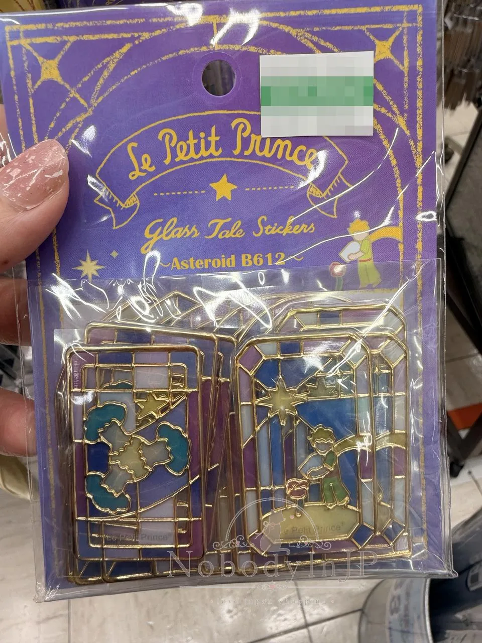 星星王子系列12入彩繪玻璃風貼紙