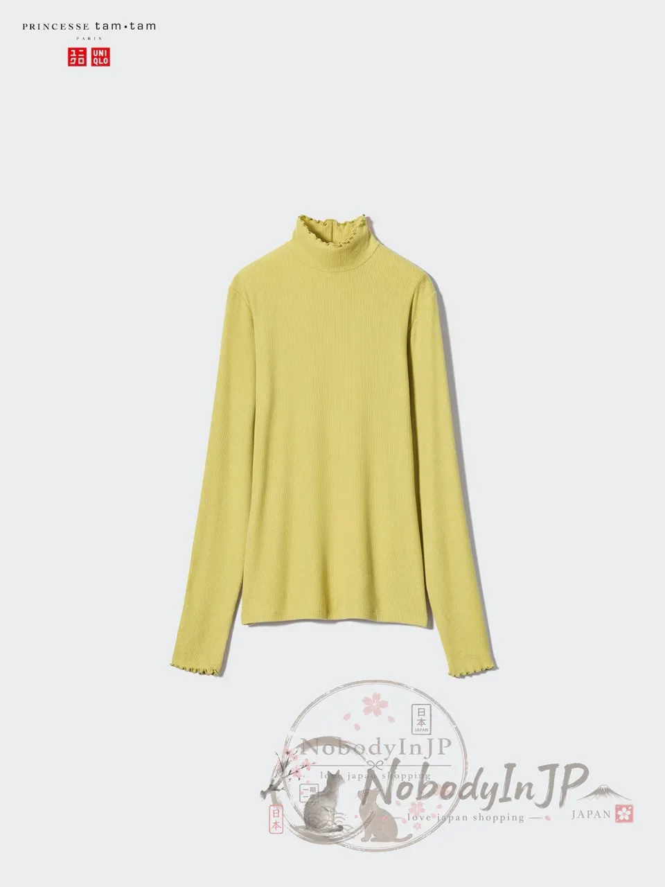 UNIQLO HEATTECH 極暖系列羊絨混紡羅紋捲邊高領上衣
