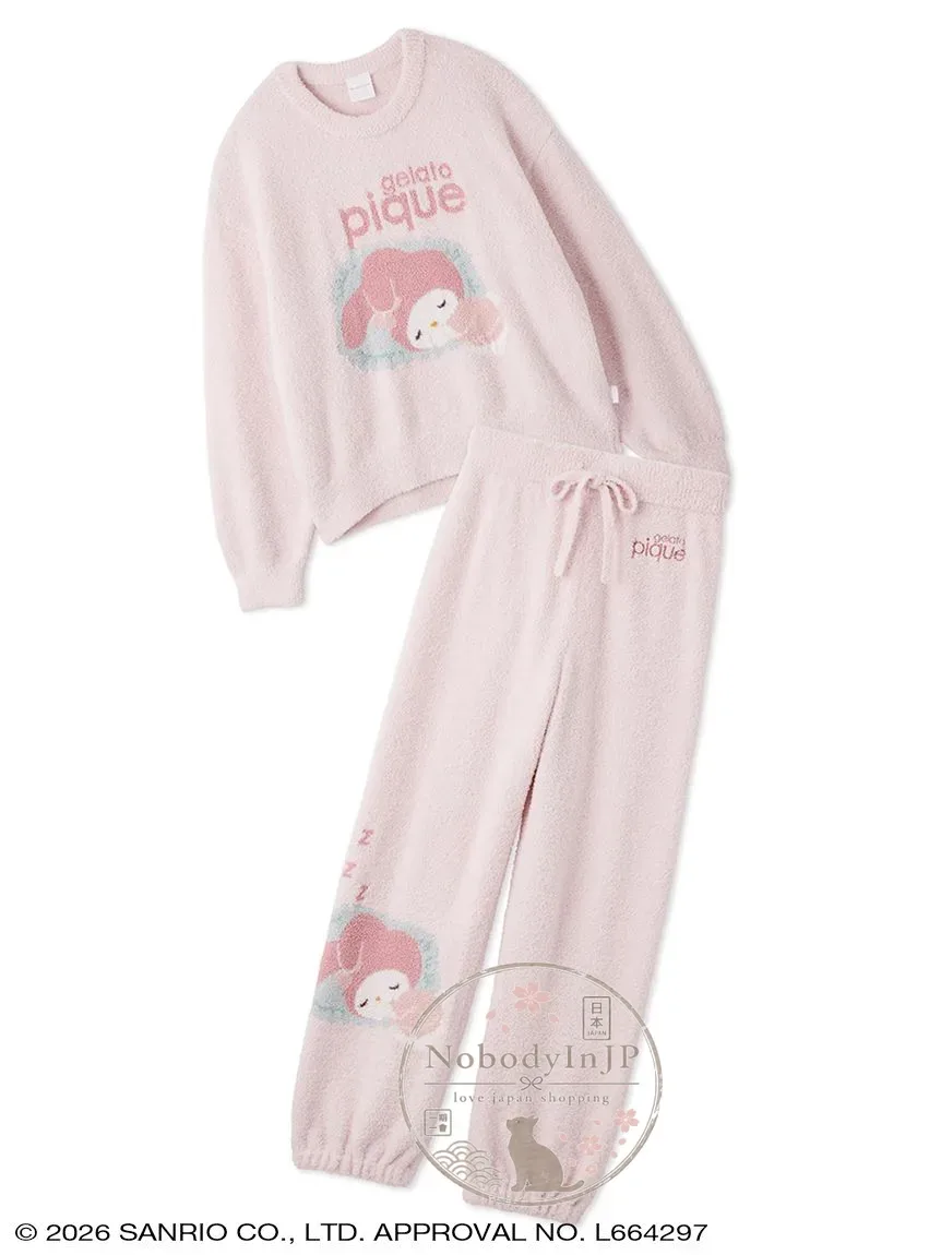 Sanrio houses x gelato pique聯名棉花糖長袖居家套裝