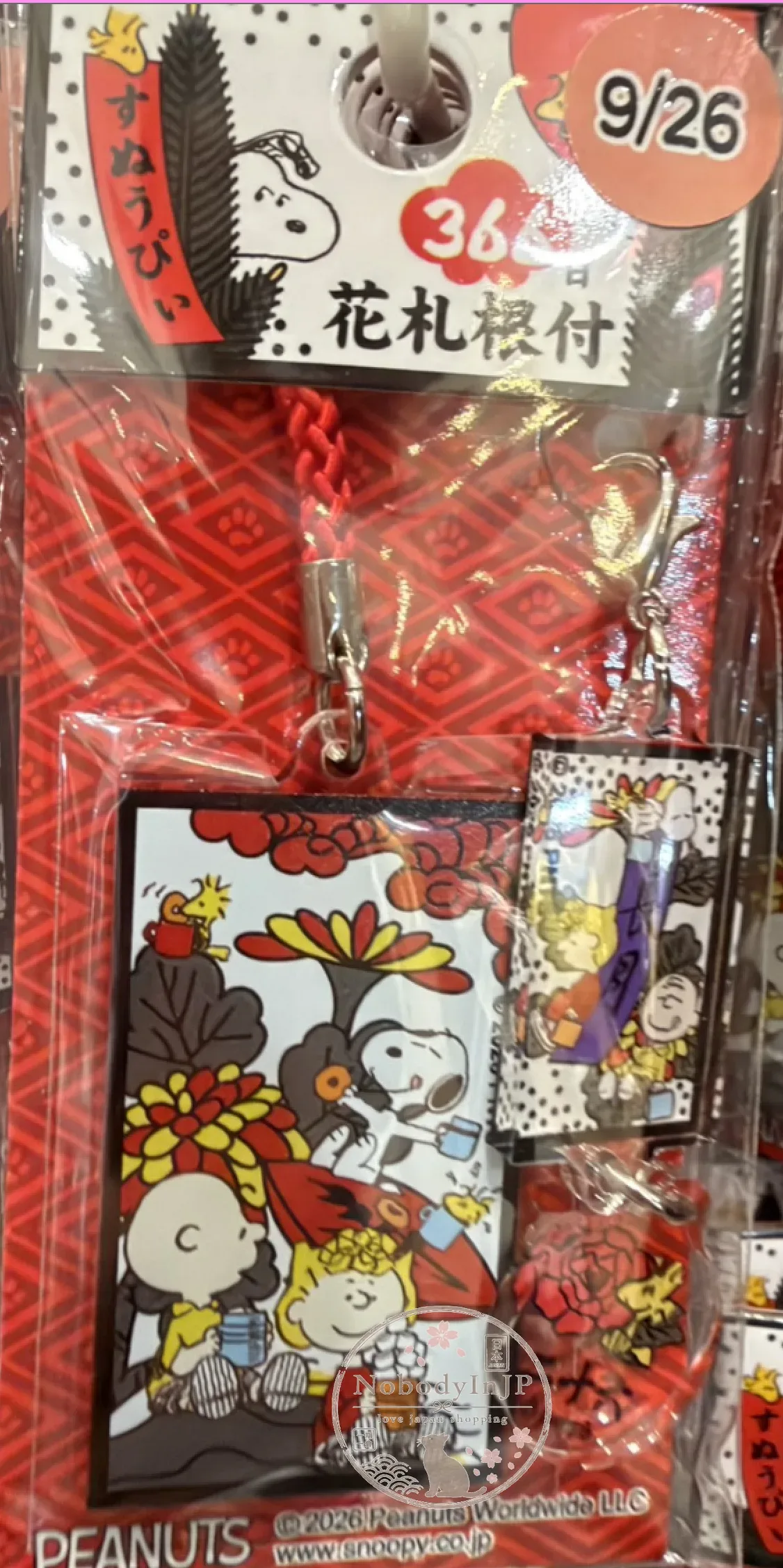 銀座三越限定展SNOOPY史努比366日花札根付生日吊飾