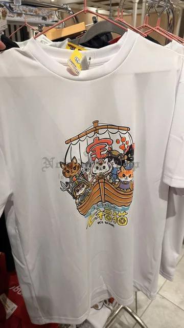 ICE BEANS印花貓咪短袖上衣