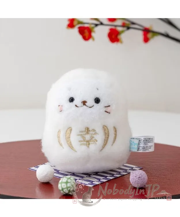 Shirotan白海豹達摩不倒翁絨毛娃娃