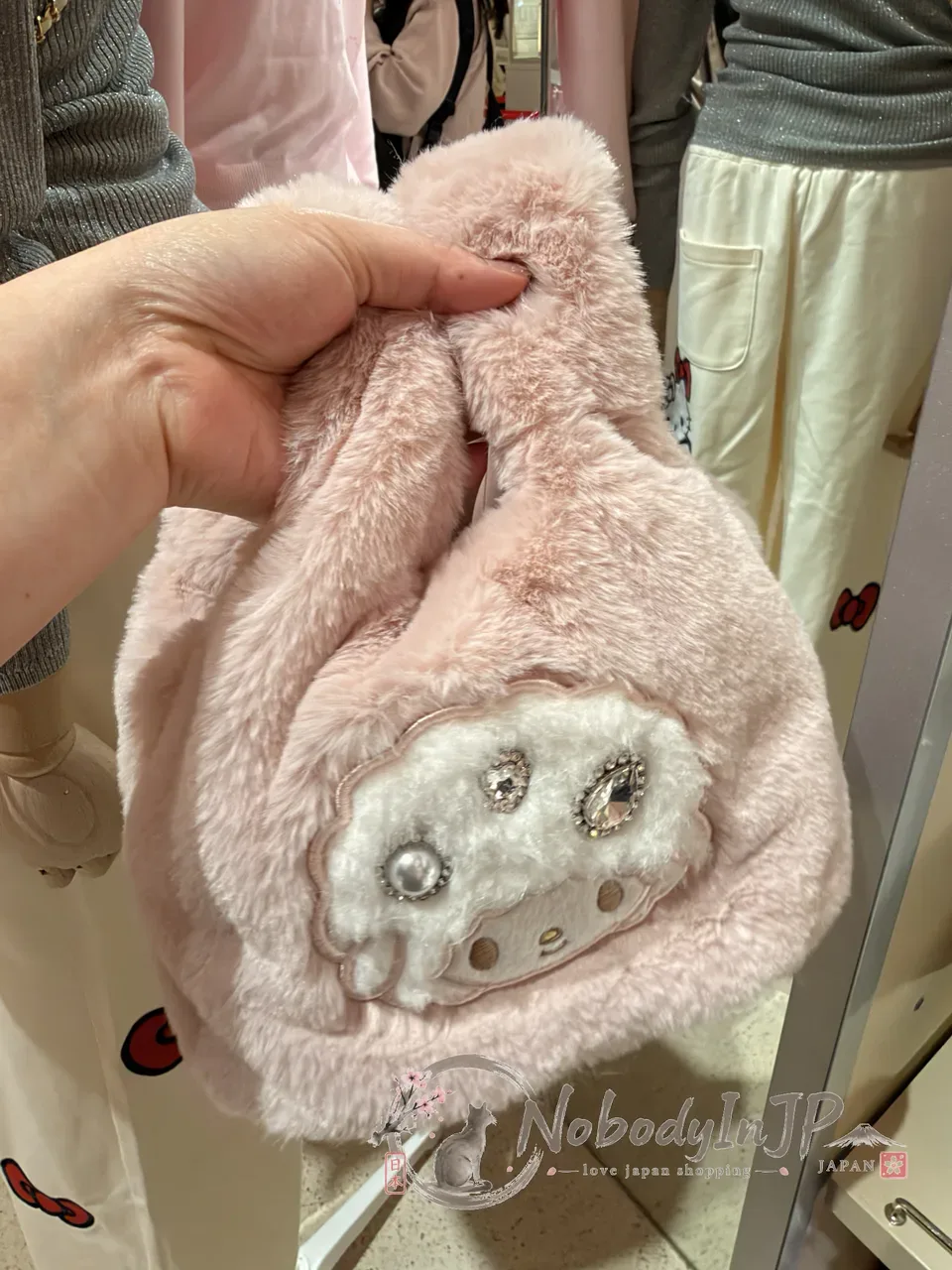 Sanrio house x FURFUR聯名水鑽絨毛手提包