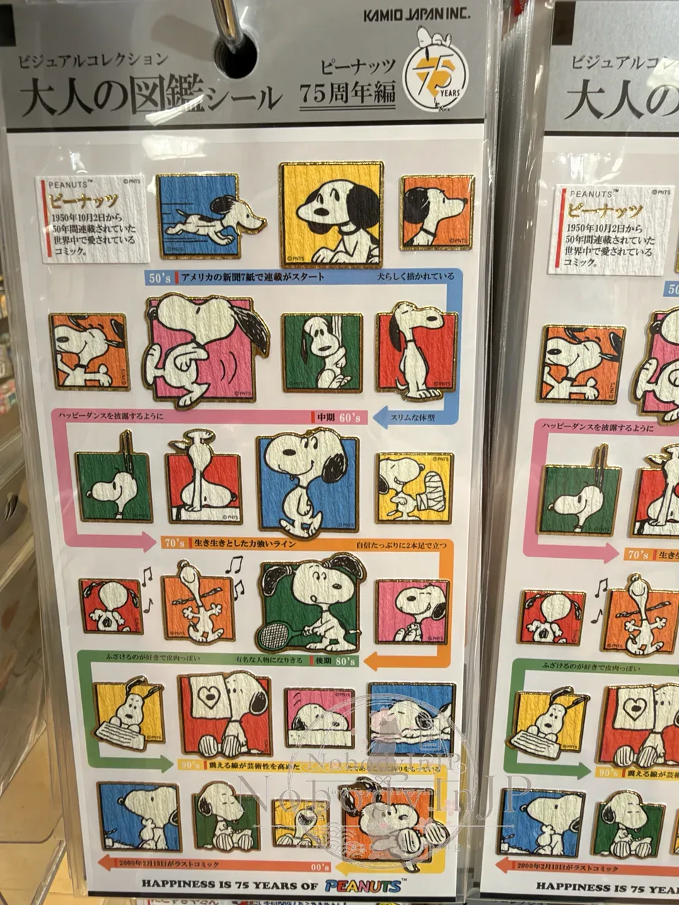 大人の圖鑑史努比75週年貼紙