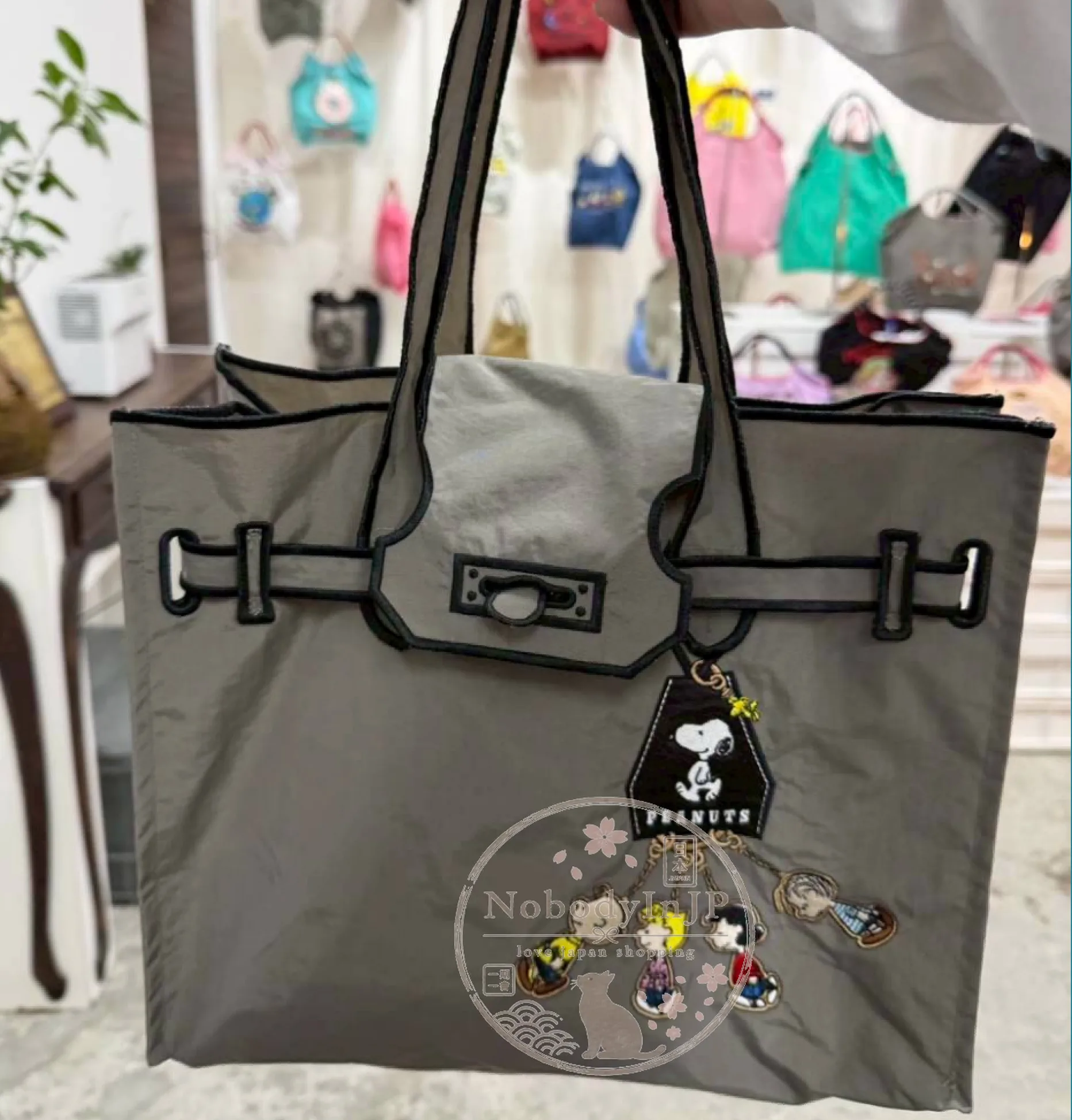 LACOUSETTEx史努比平價愛馬仕風格刺繡購物袋