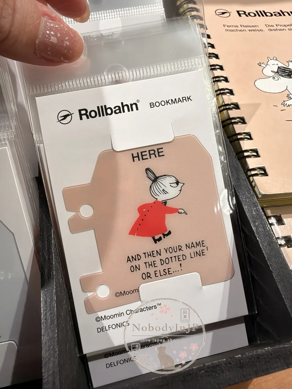 Moomin嚕嚕米Rollbahn書籤背面標籤