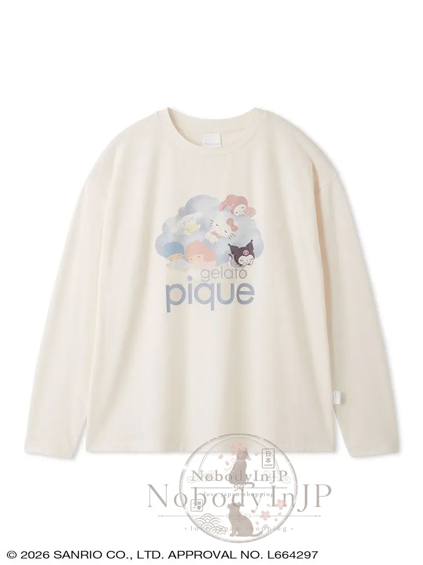 Sanrio houses x gelato pique聯名印花柔軟長袖上衣