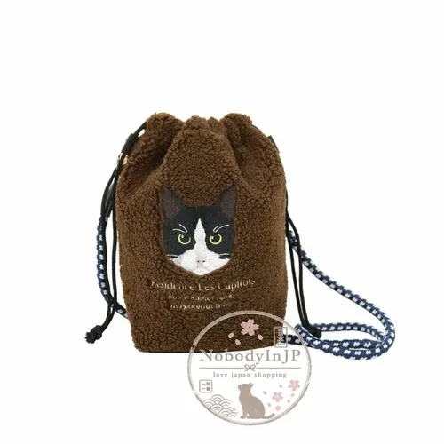 動物大頭刺繡冬季米粒毛水桶斜背包 特價