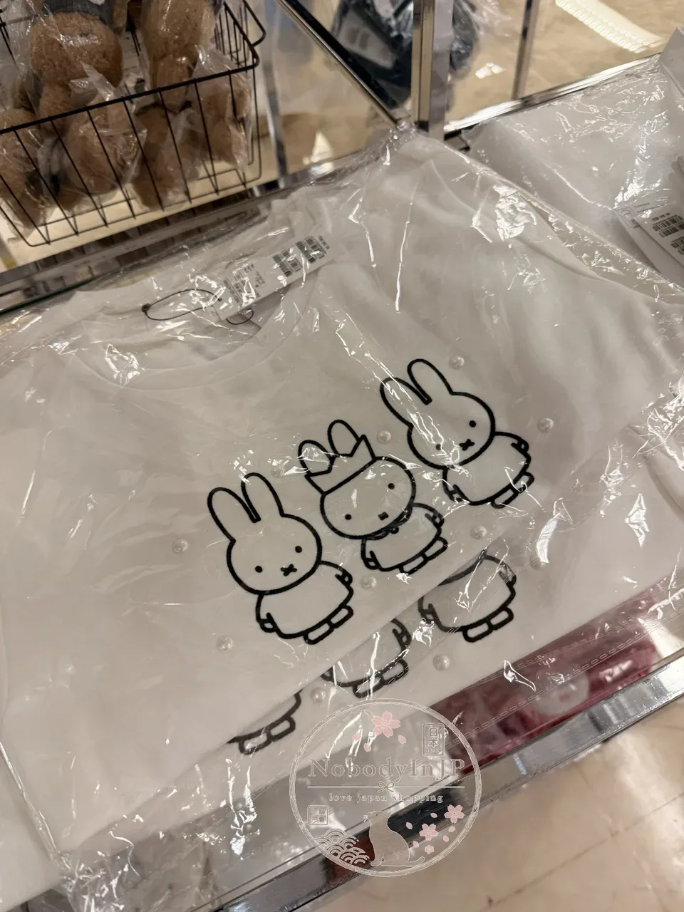 Miffy米菲兔期間限定展MIIA聯名珍珠點綴短袖上衣