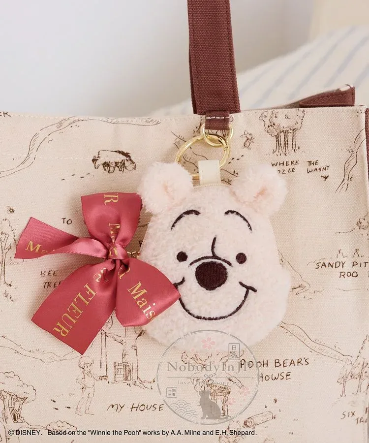 Maison de FLEUR x Disney維尼系列絨毛掛包