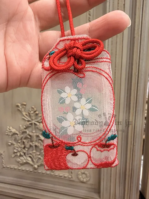 青森廣田神社心的健康蘋果刺繡御守 現貨
