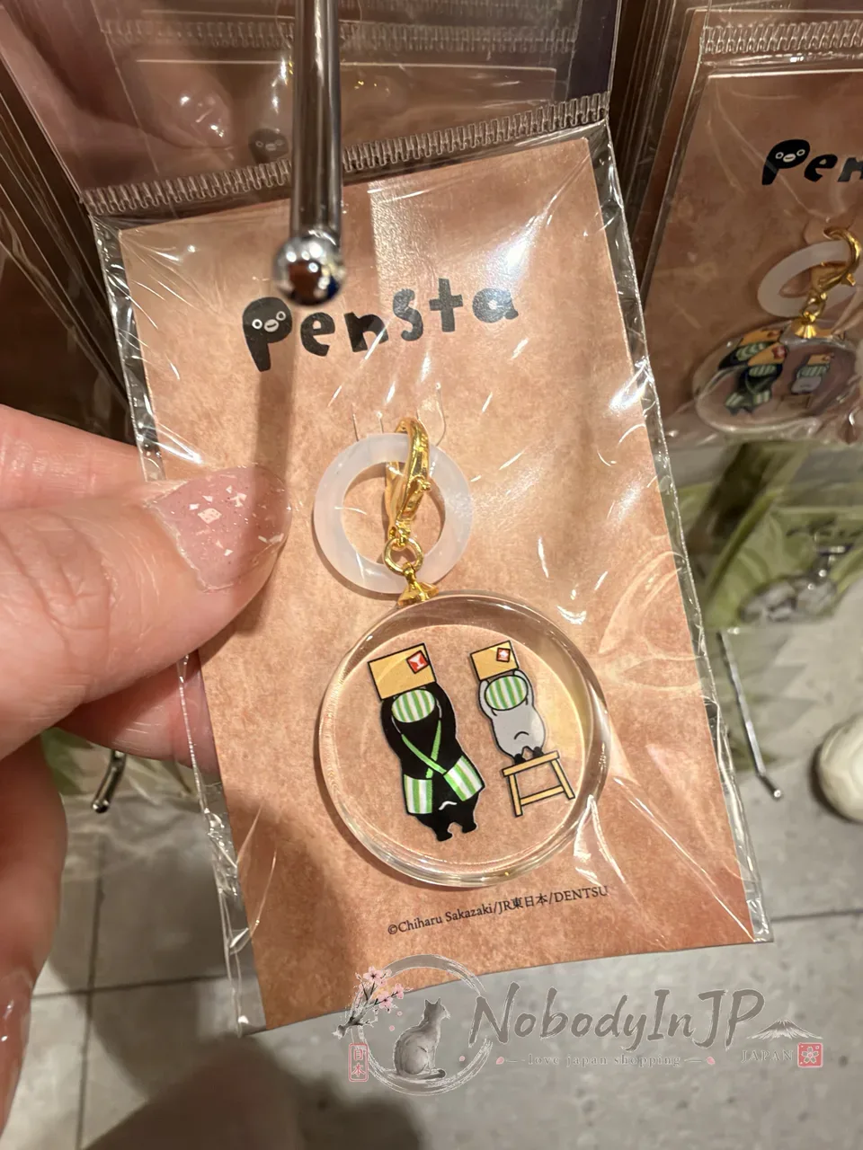 Suica企鵝圓形壓克力識別環