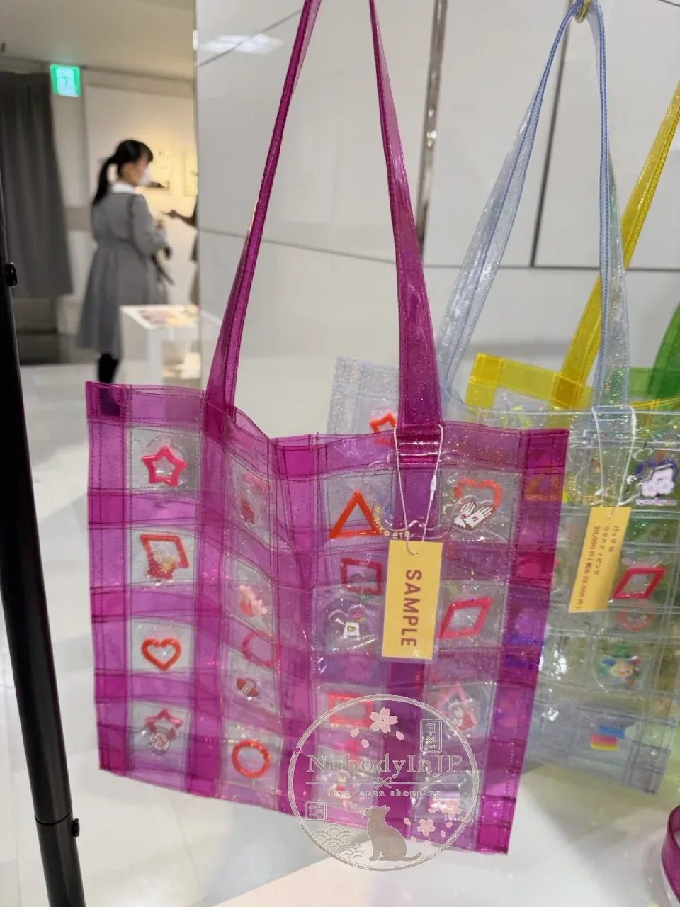 Sanrio伊勢丹期間限定展 YURIKO ETO透明格紋肩背包
