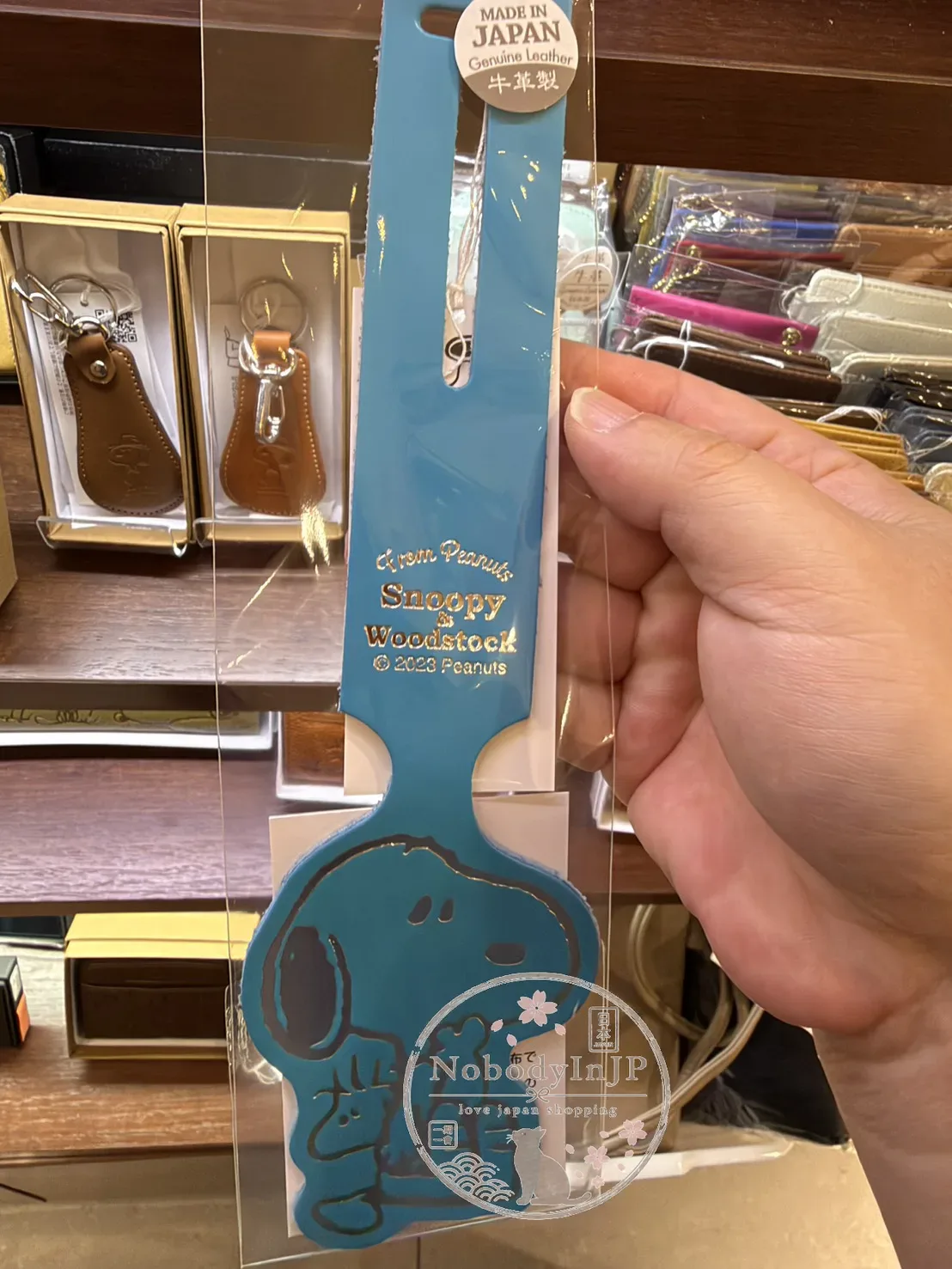 SNOOPY 史努比日本製牛皮行李吊牌