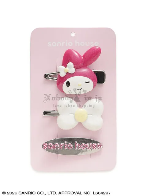 Sanrio house 3入髮夾組