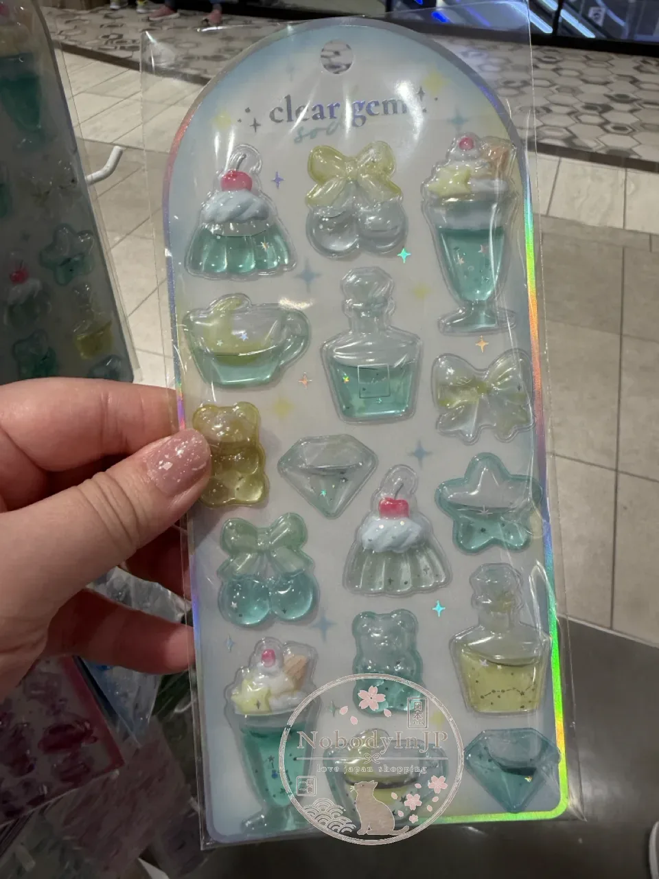 果凍感立體流沙貼紙