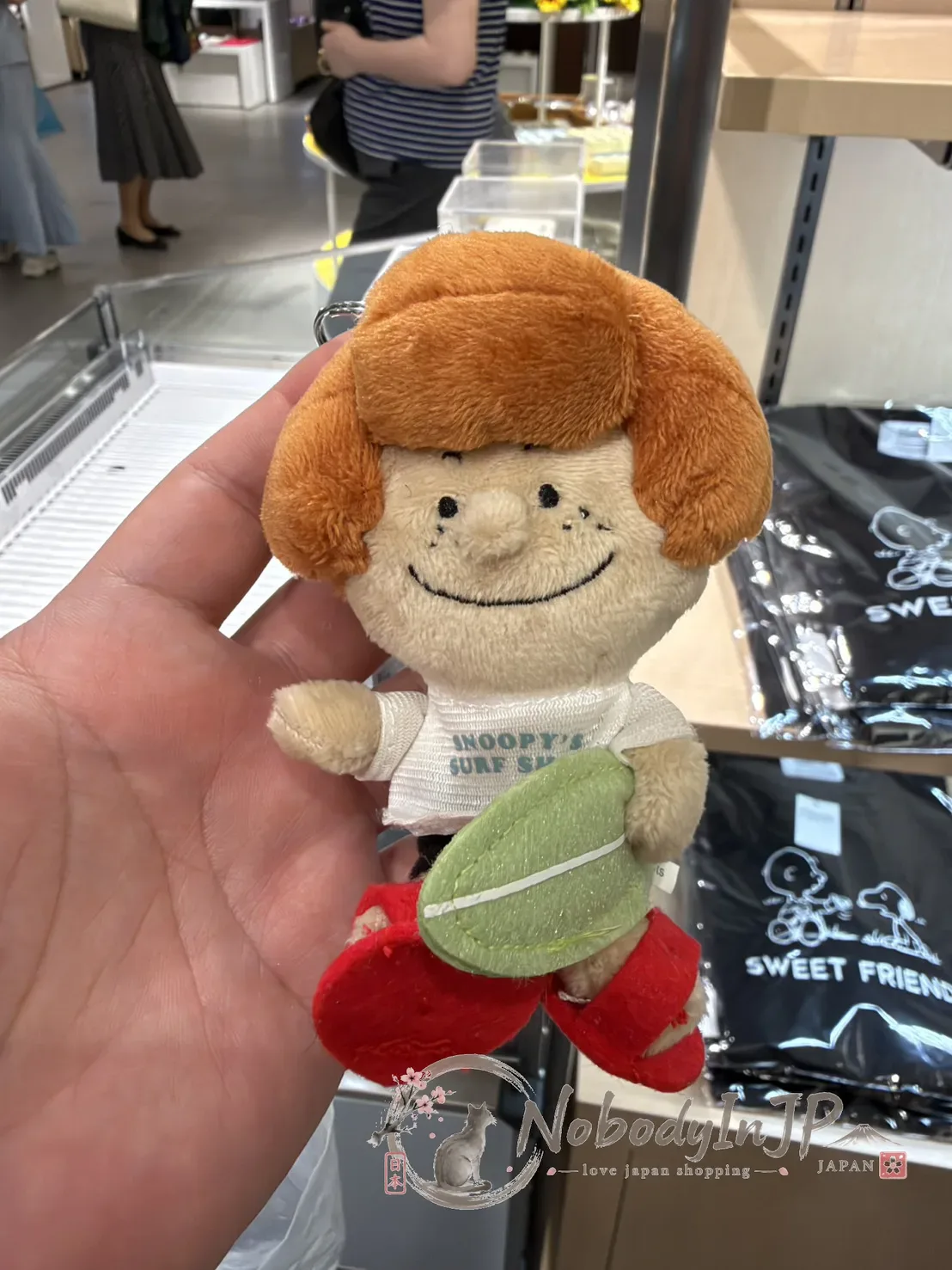 銀座三越SNOOPY期間限定展沖浪系列絨毛吊飾