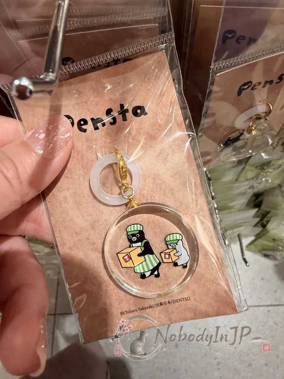 Suica企鵝圓形壓克力識別環