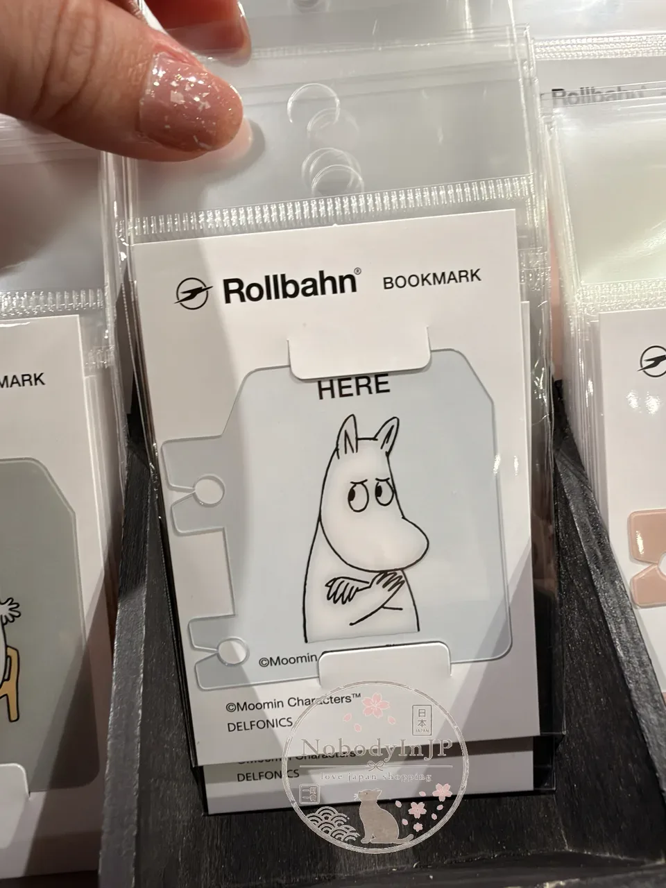 Moomin嚕嚕米Rollbahn書籤背面標籤