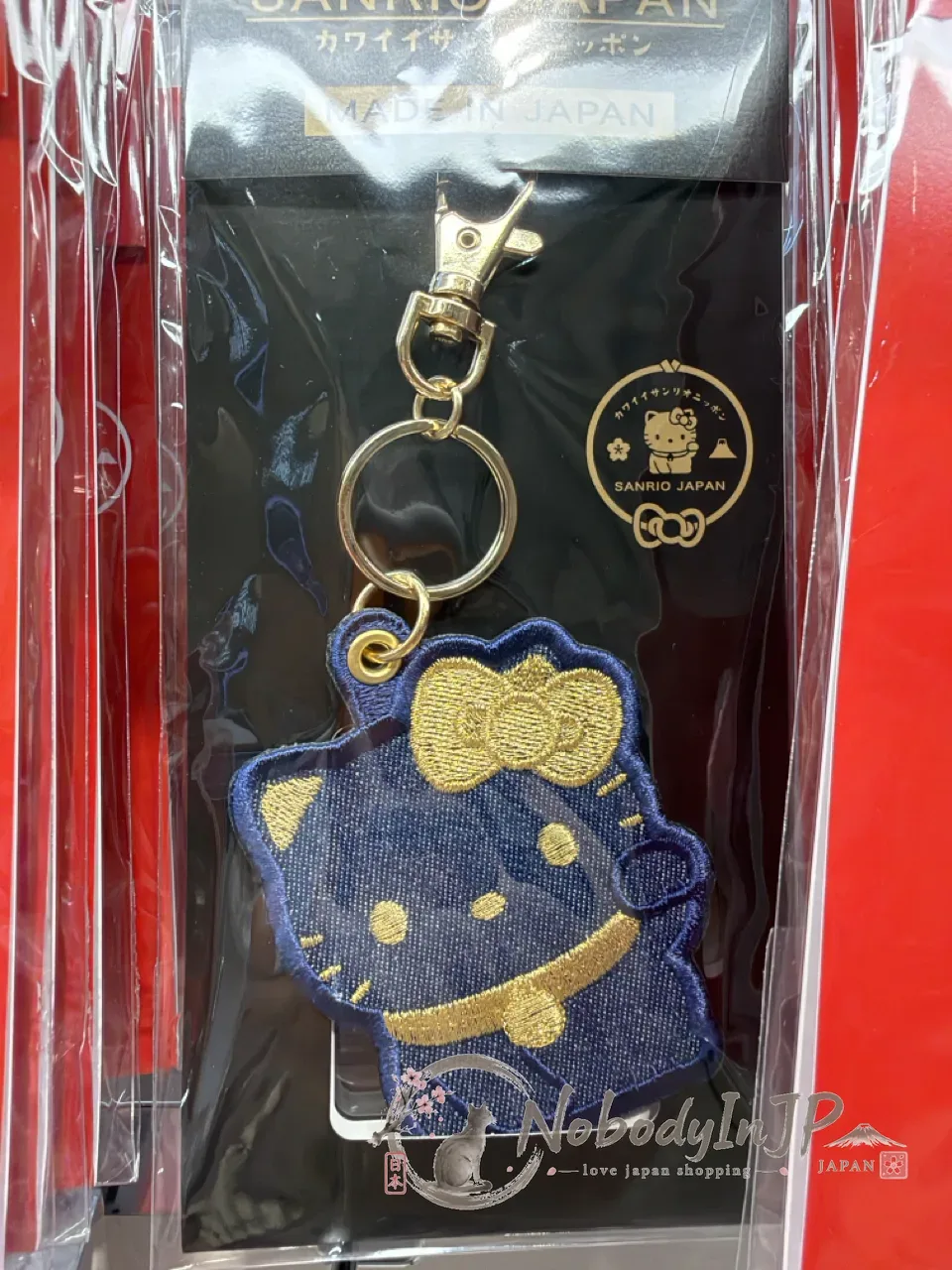 Sanrio 店面限定 JAPAN系列招財貓刺繡吊飾