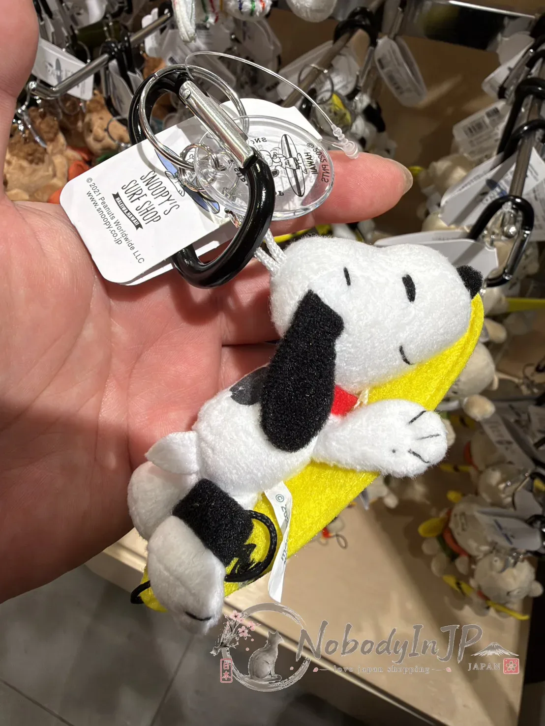 銀座三越SNOOPY期間限定展沖浪系列絨毛吊飾