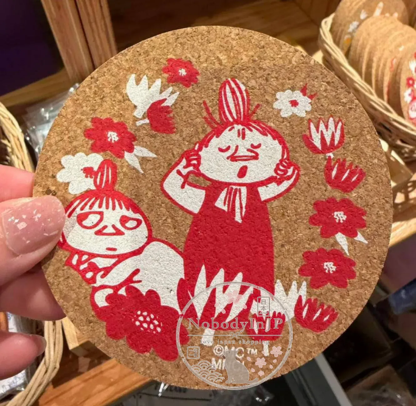 Moomin嚕嚕米圓形軟木杯墊