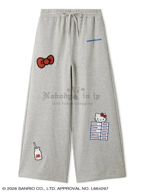 Sanrio house刺繡抓絨運動褲