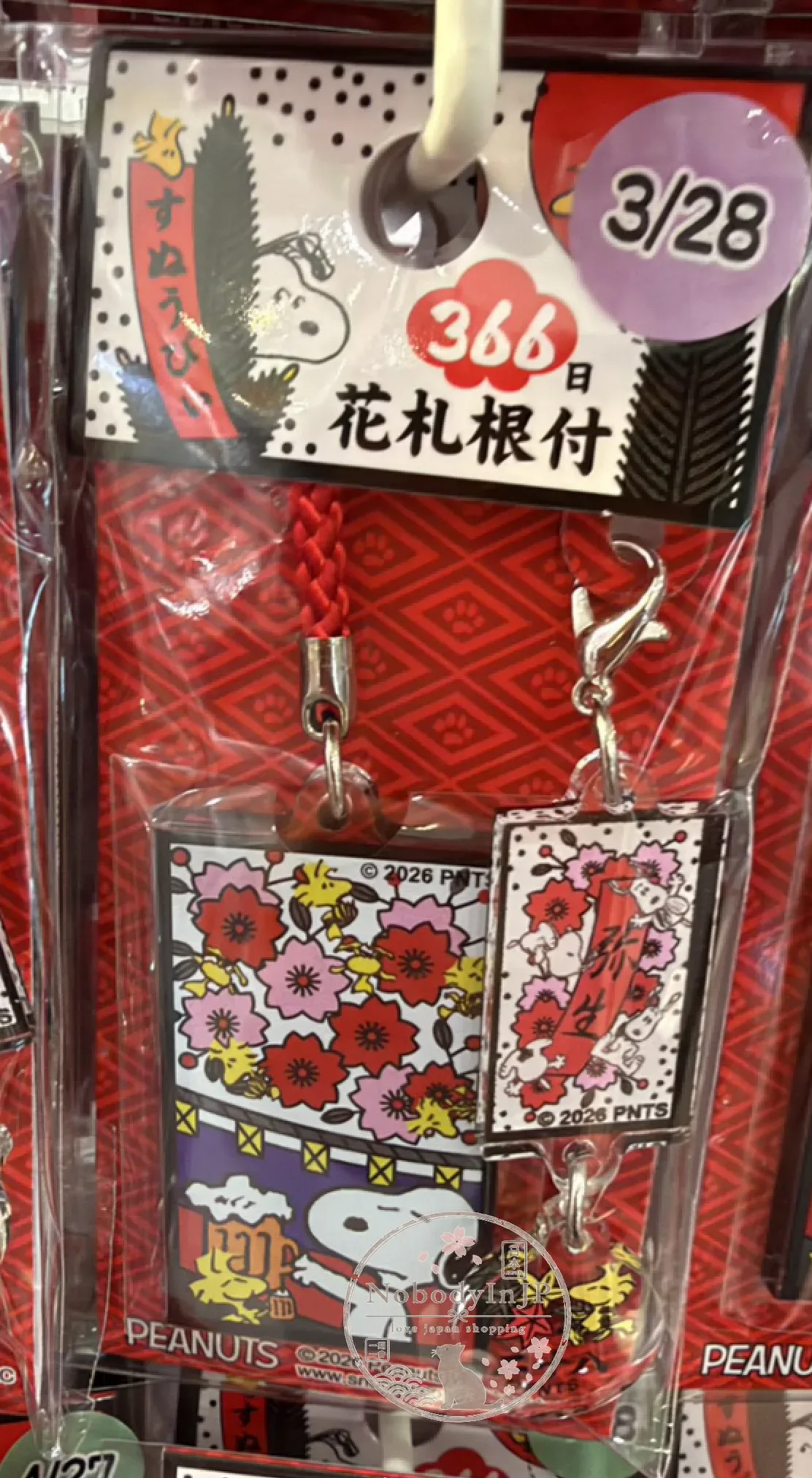 銀座三越限定展SNOOPY史努比366日花札根付生日吊飾