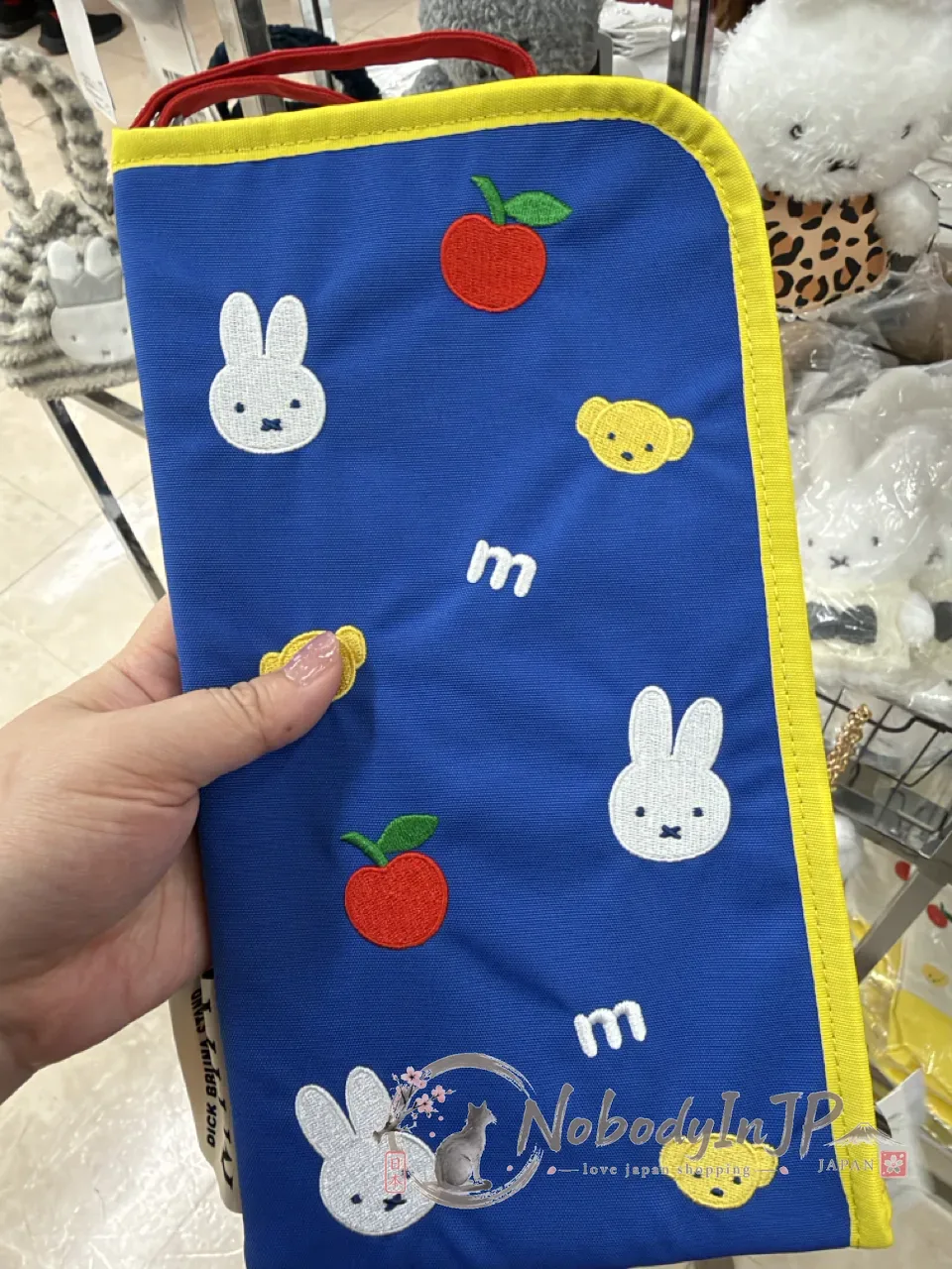 Miffy米菲兔期間限定展MIIA聯名刺繡L型收納袋