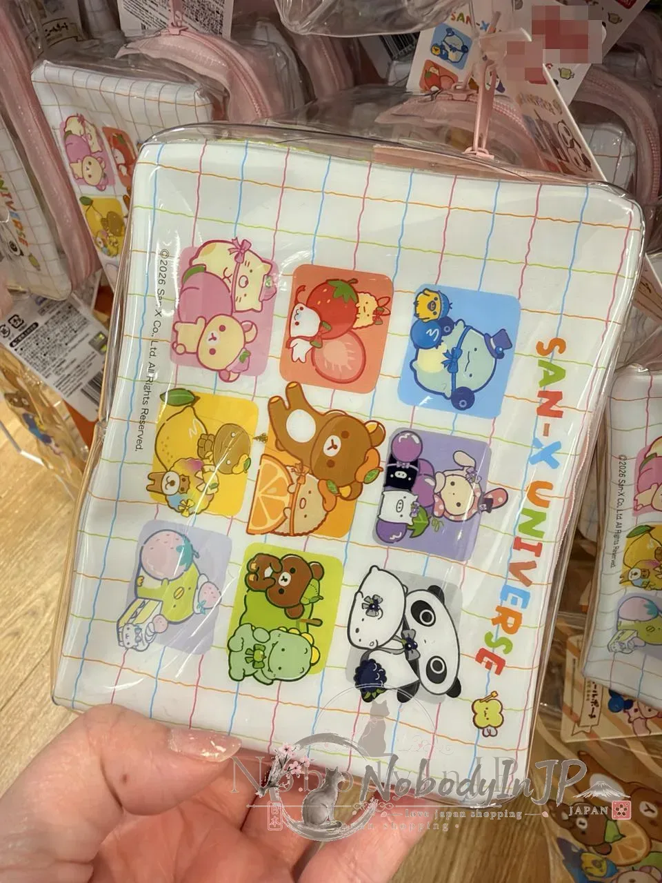DAISO x San-X聯名PVC透明立體拉錬包