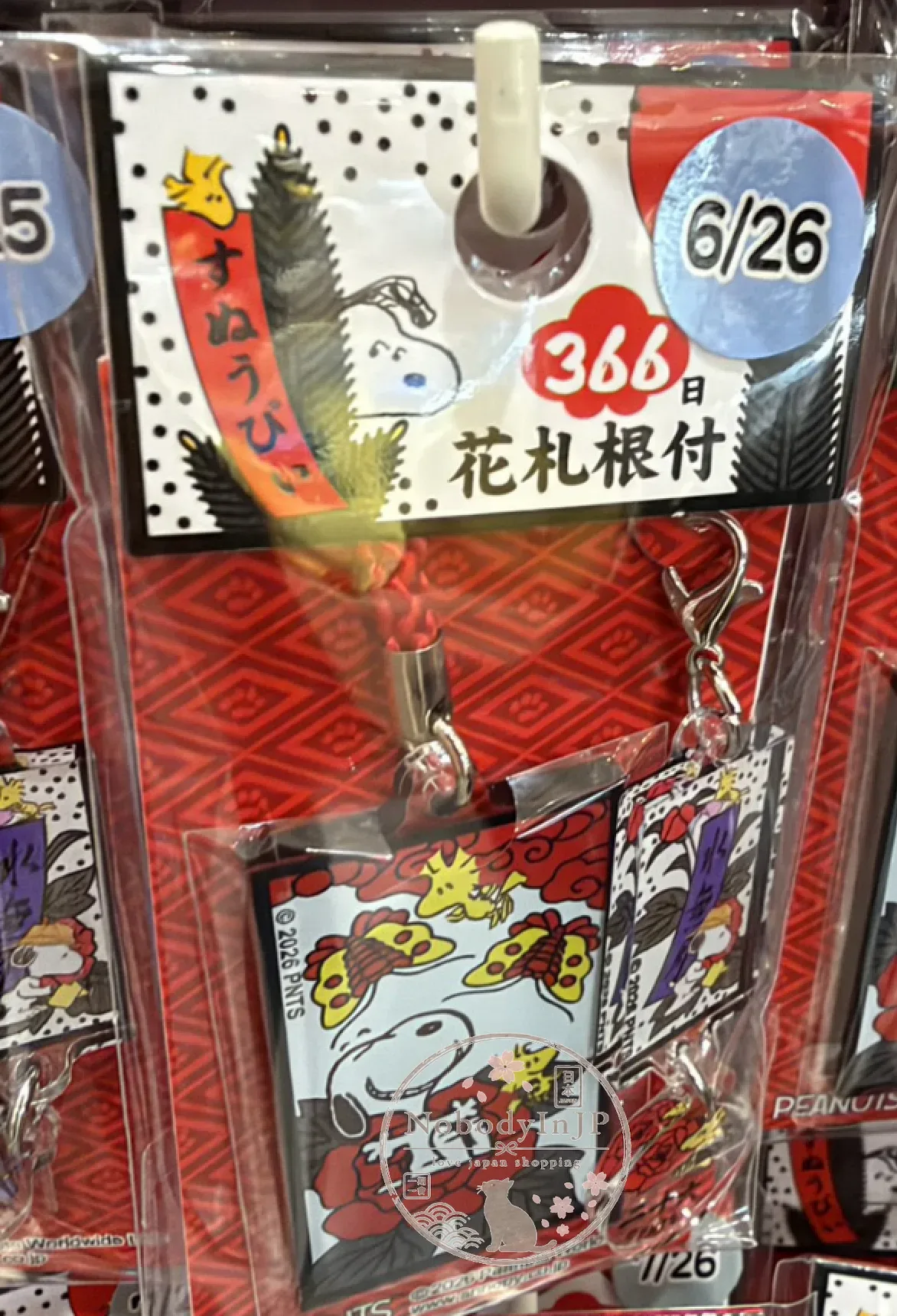 銀座三越限定展SNOOPY史努比366日花札根付生日吊飾