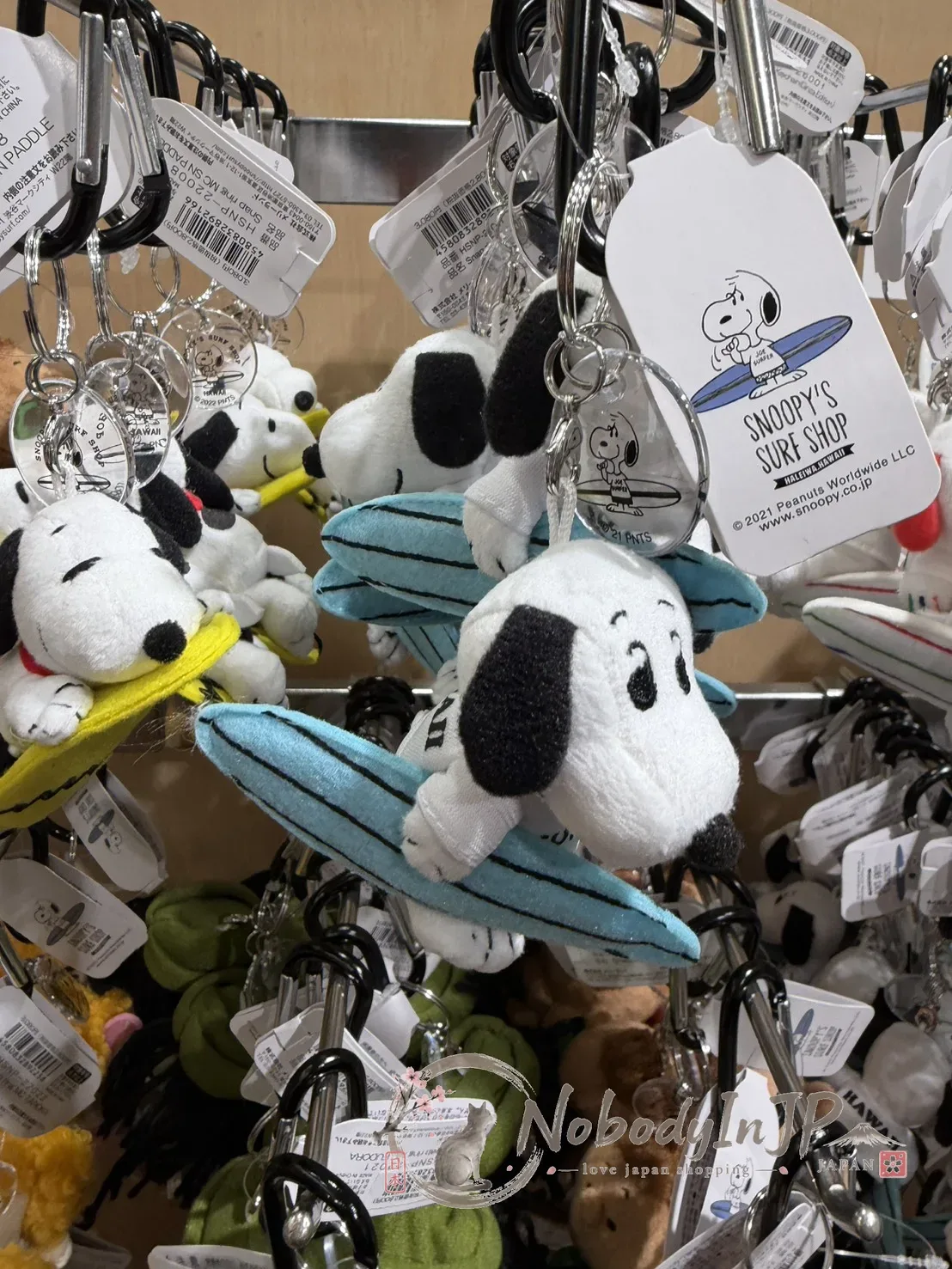 銀座三越SNOOPY期間限定展沖浪系列絨毛吊飾