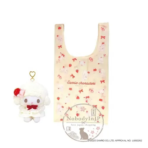 Sanrio 草莓甜心系列絨毛掛包+折疊購物袋組 特價