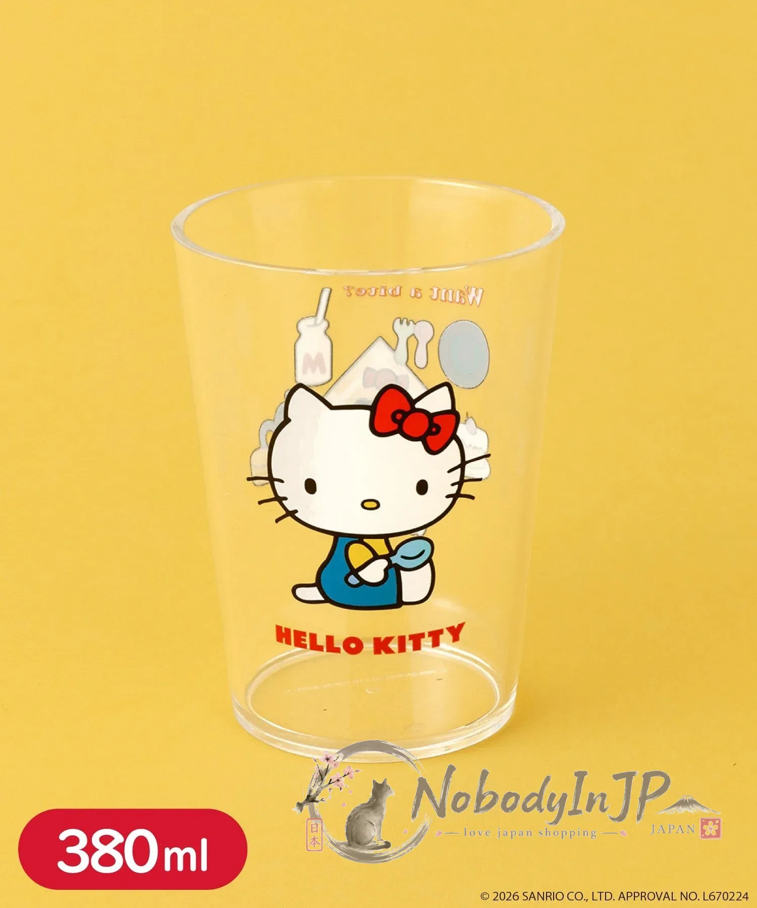 3COINS x Kitty聯名380ml樹脂杯