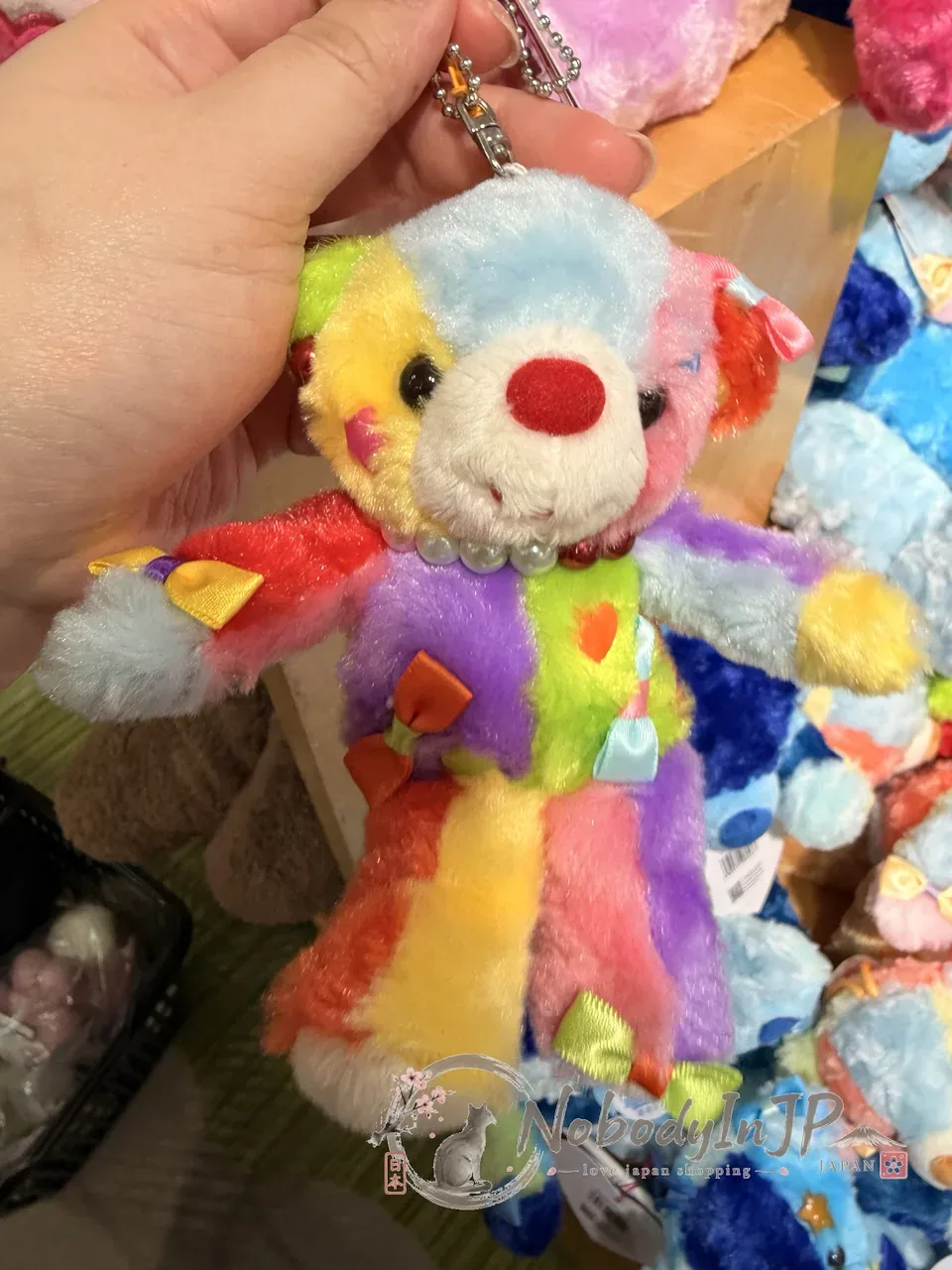 彩色小熊絨毛吊飾