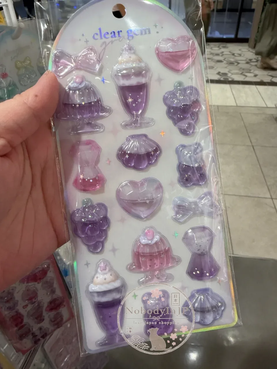 果凍感立體流沙貼紙