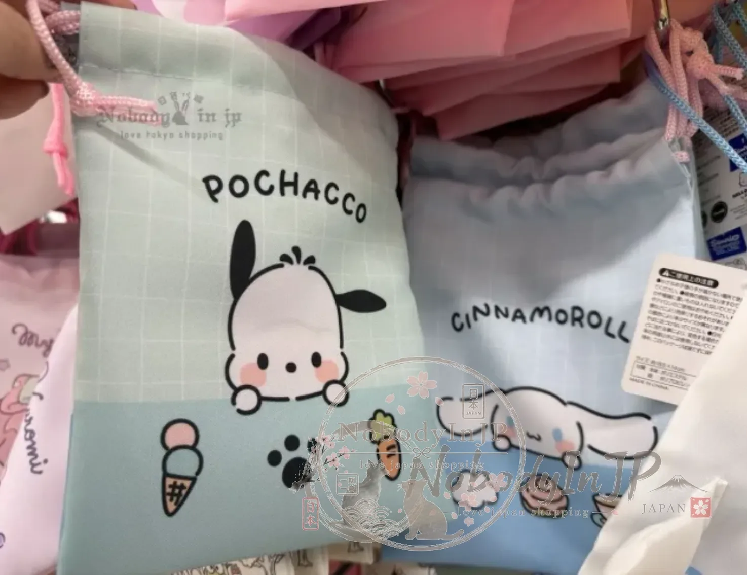 DAISO x Sanrio聯名雙面不同圖案束口袋