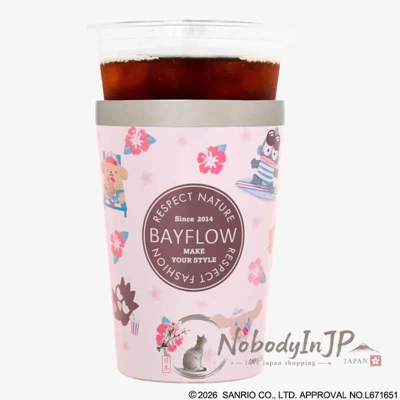 寶島社BAYFLOW x Sanrio聯名日曬系列450ml不鏽鋼杯