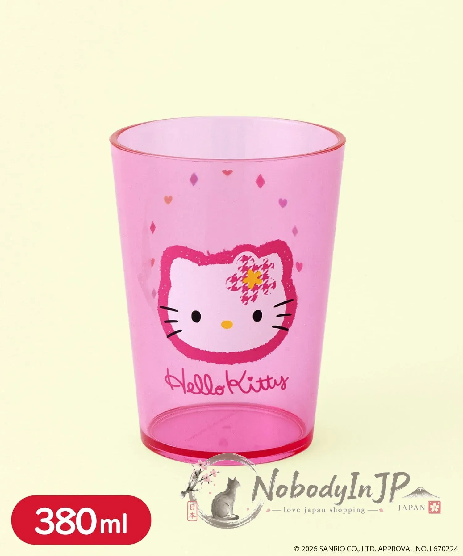 3COINS x Kitty聯名380ml樹脂杯