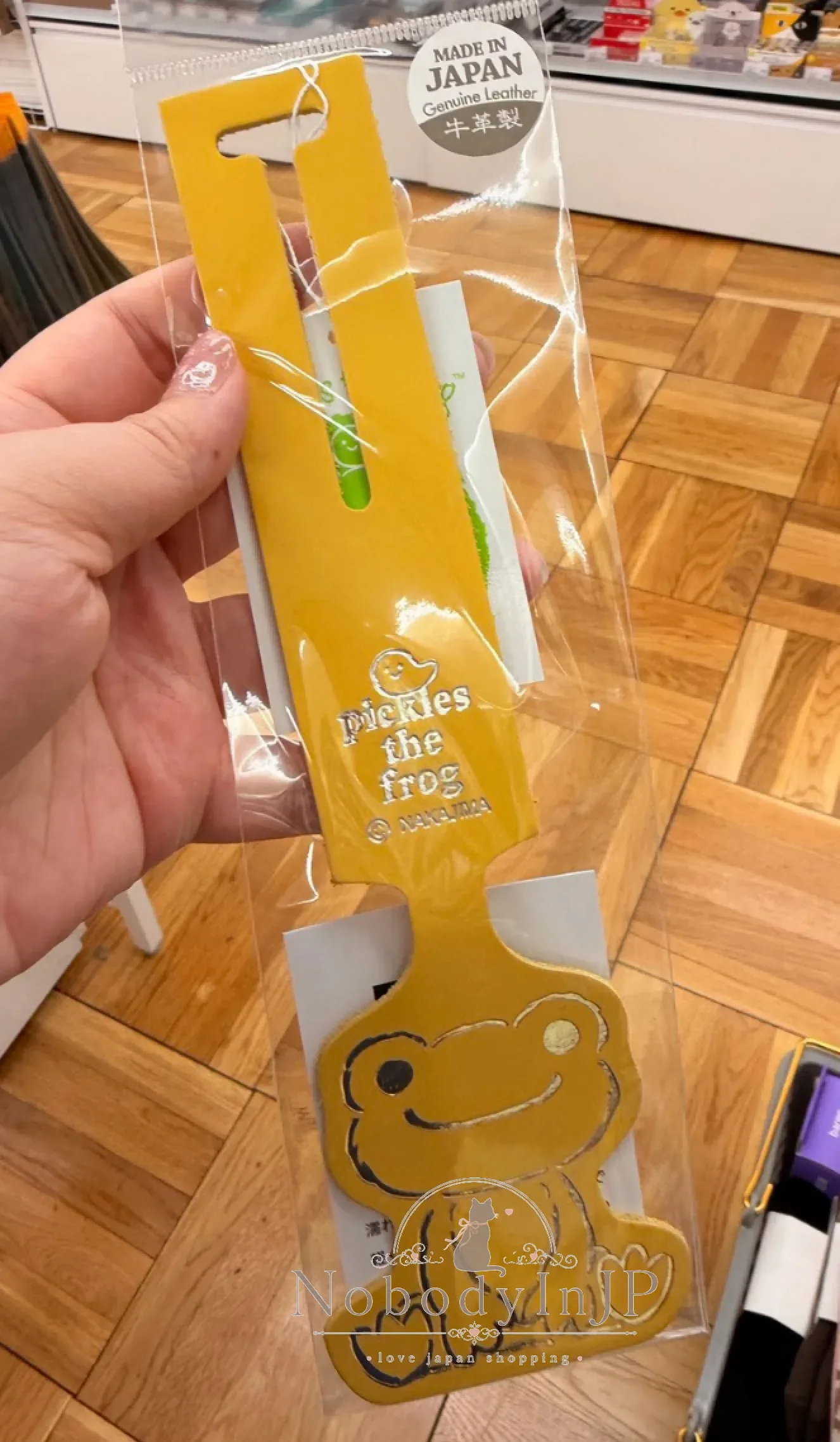 萌蛙匹克日本製牛皮行李吊牌 特價