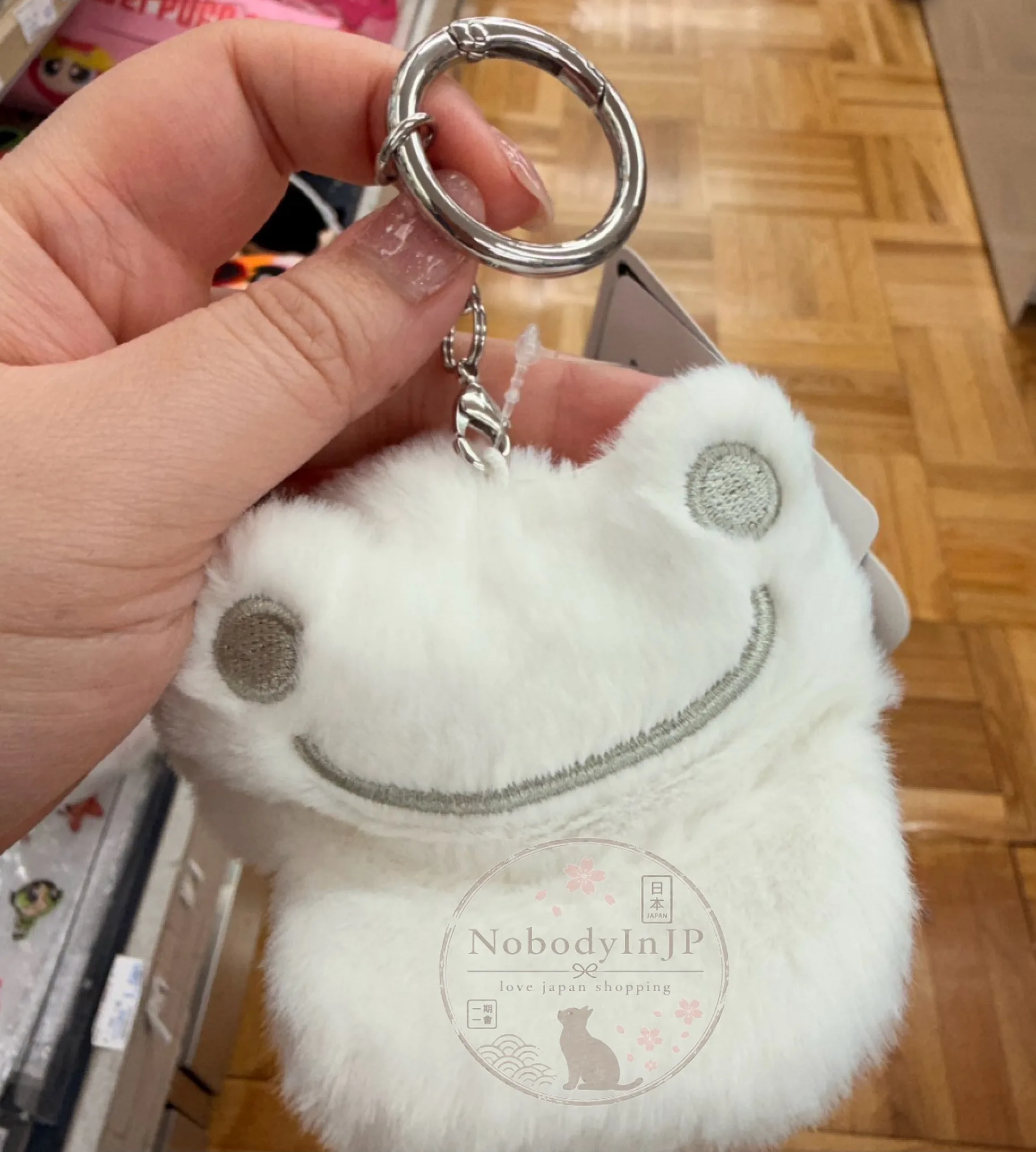 萌蛙匹蛙FACE絨毛棒球帽吊飾 特價