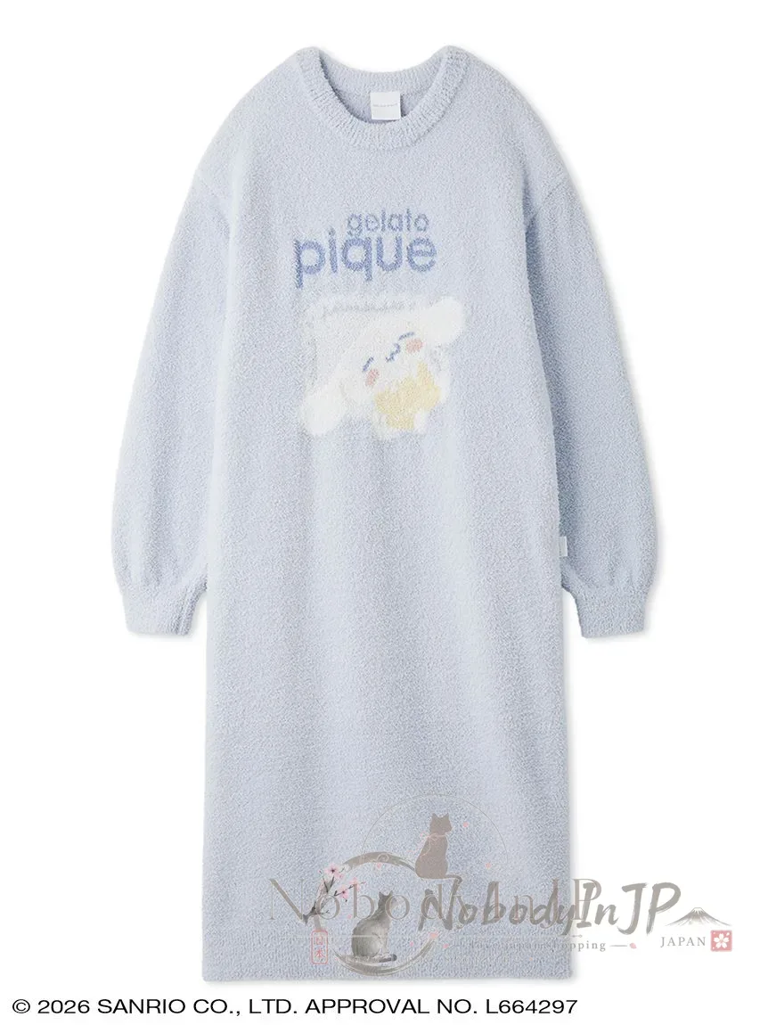 Sanrio houses x gelato pique聯名棉花糖長袖連身裙