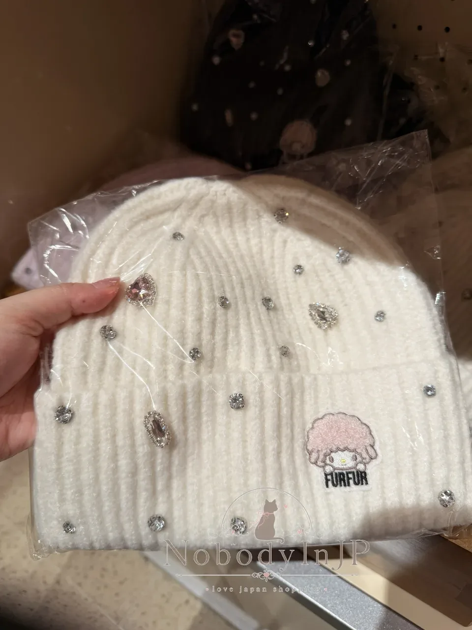 Sanrio house x FURFUR聯名水鑽毛帽